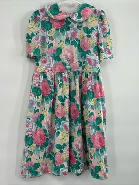 Hartstrings Vintage Floral Cotton Play Dress 6x